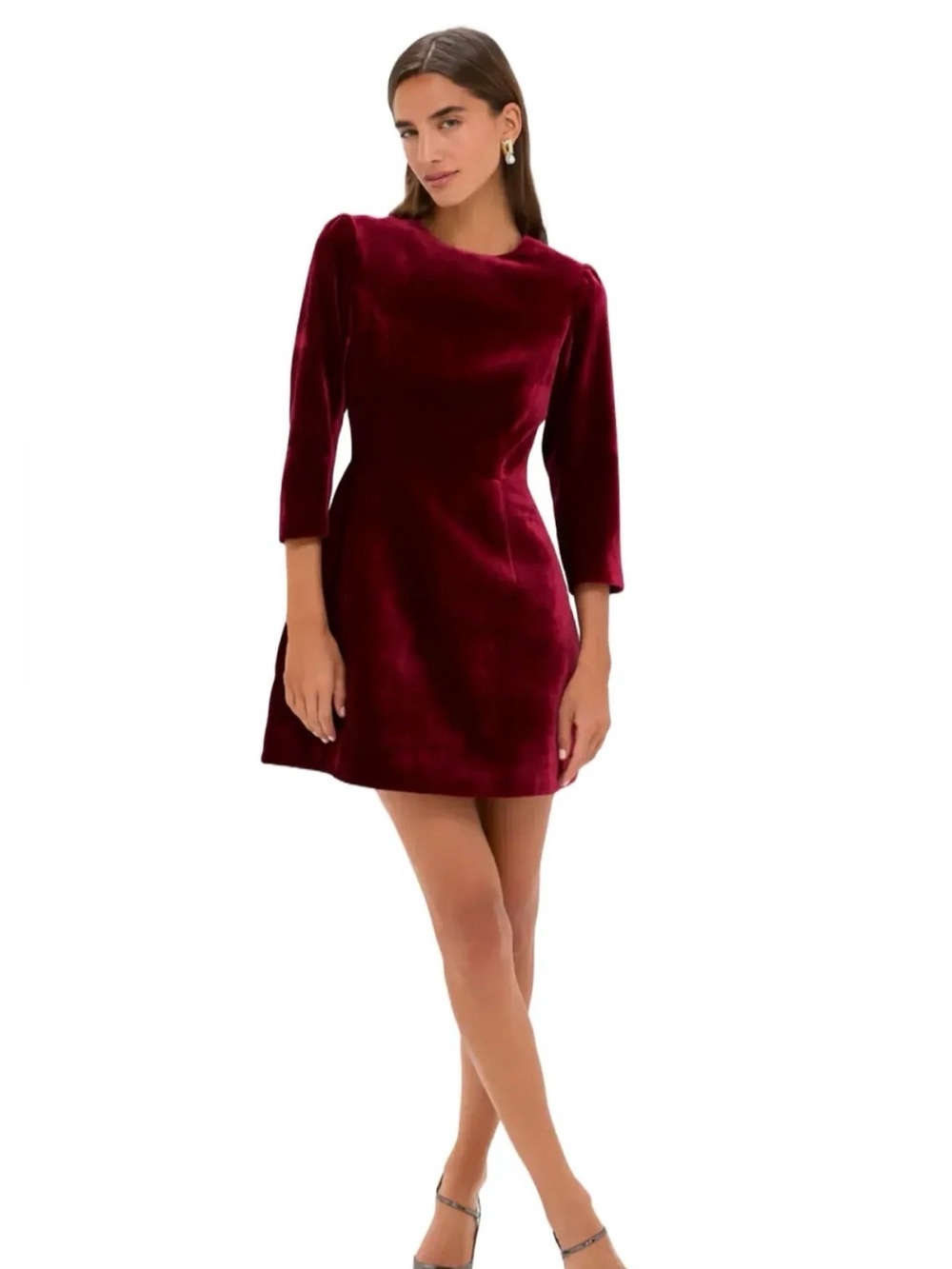 Tuckernuck Velvet Silk Haley Mini Dress, Size 6, Fitted Holiday Dress, Luxury